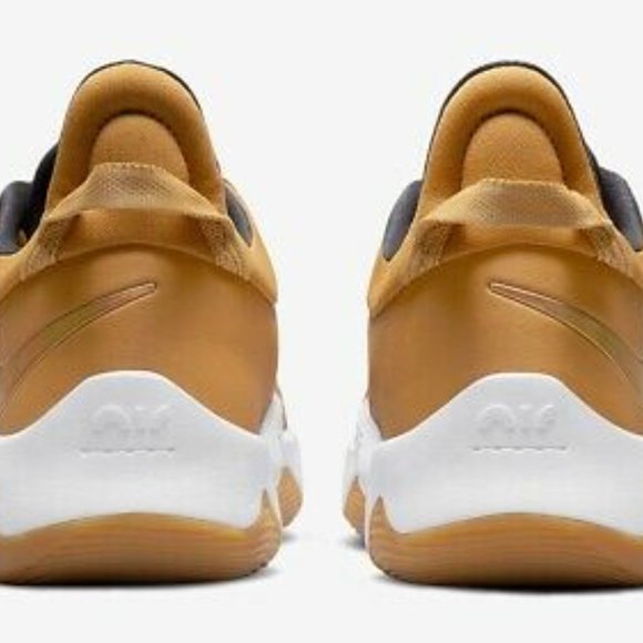 Nike PG 5 Paul George Wheat Flax Grain Gold Beige White Black CW3143-700 sz 17 - Picture 3 of 4